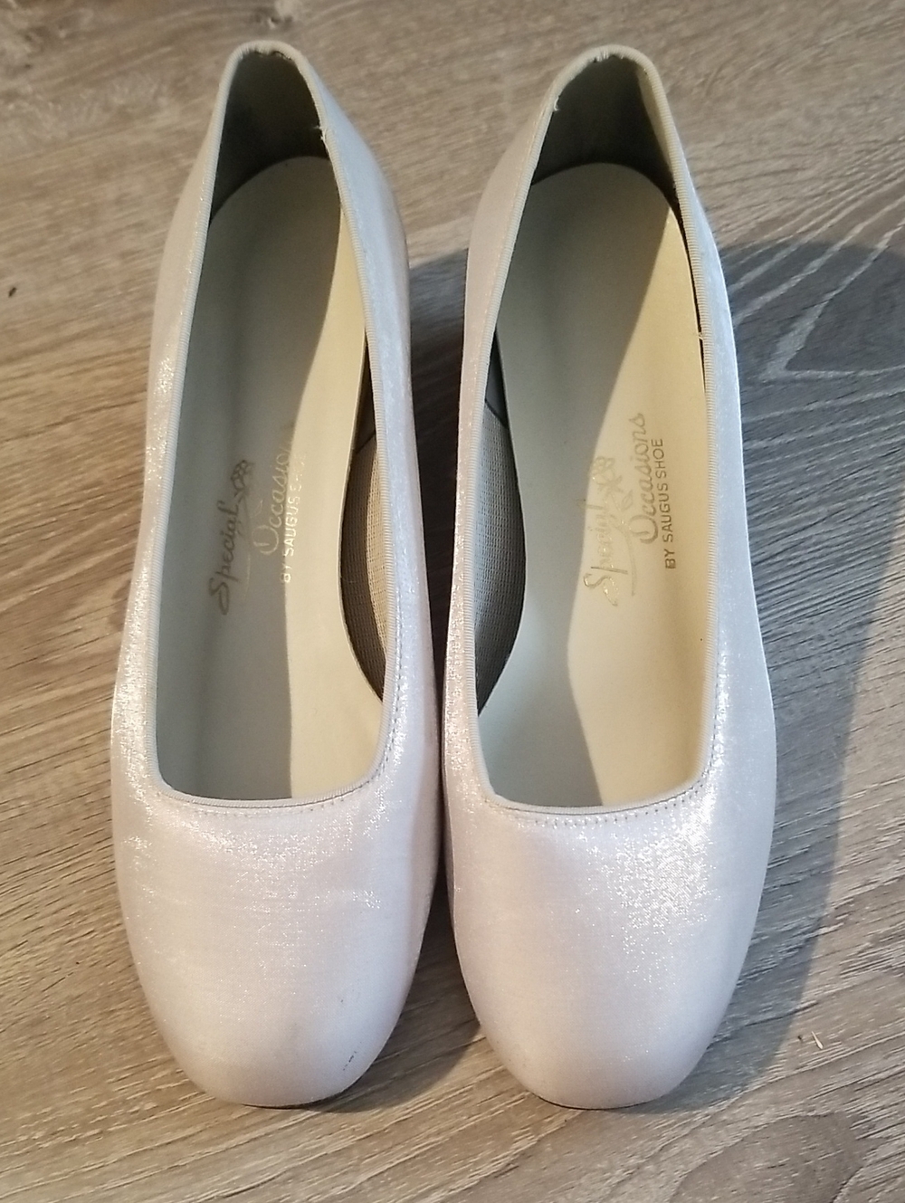 Shimmery Silver Pumps